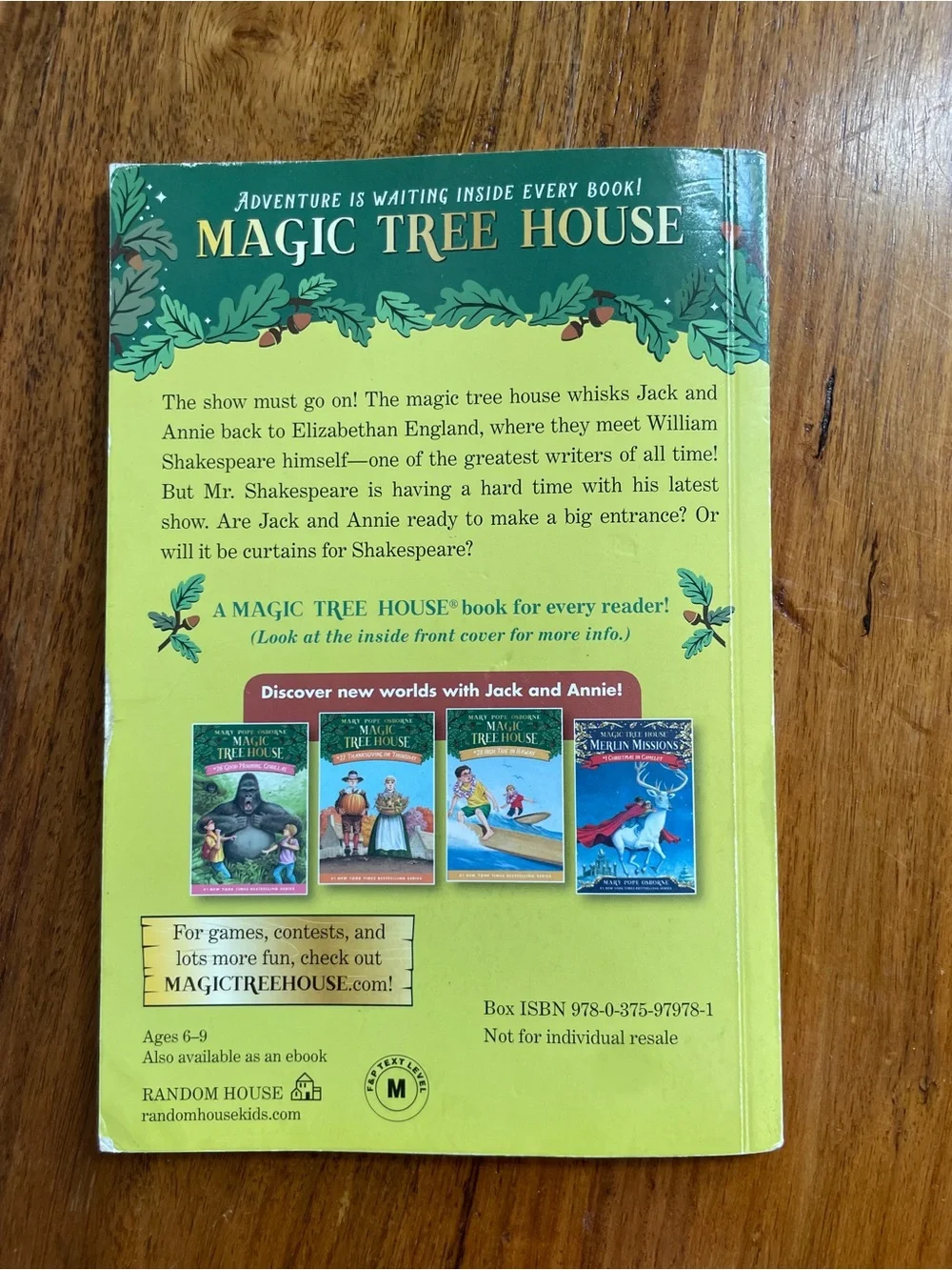 Mary Pope Osborne Magic Tree House Kids Book Set of 6 - Gently used